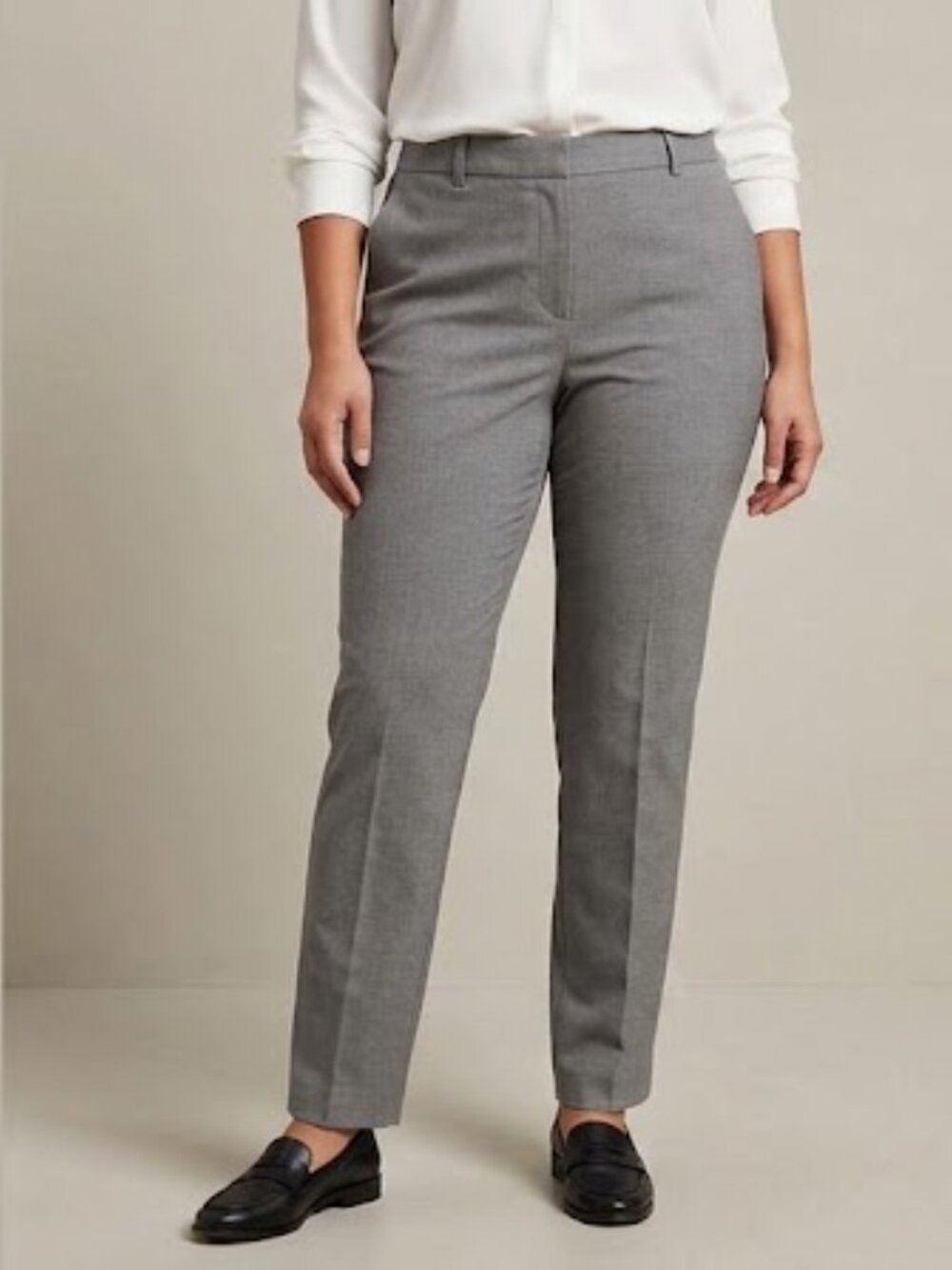 Banana Republic Women's Gray Straight-Leg Dress Pants size 16 petite